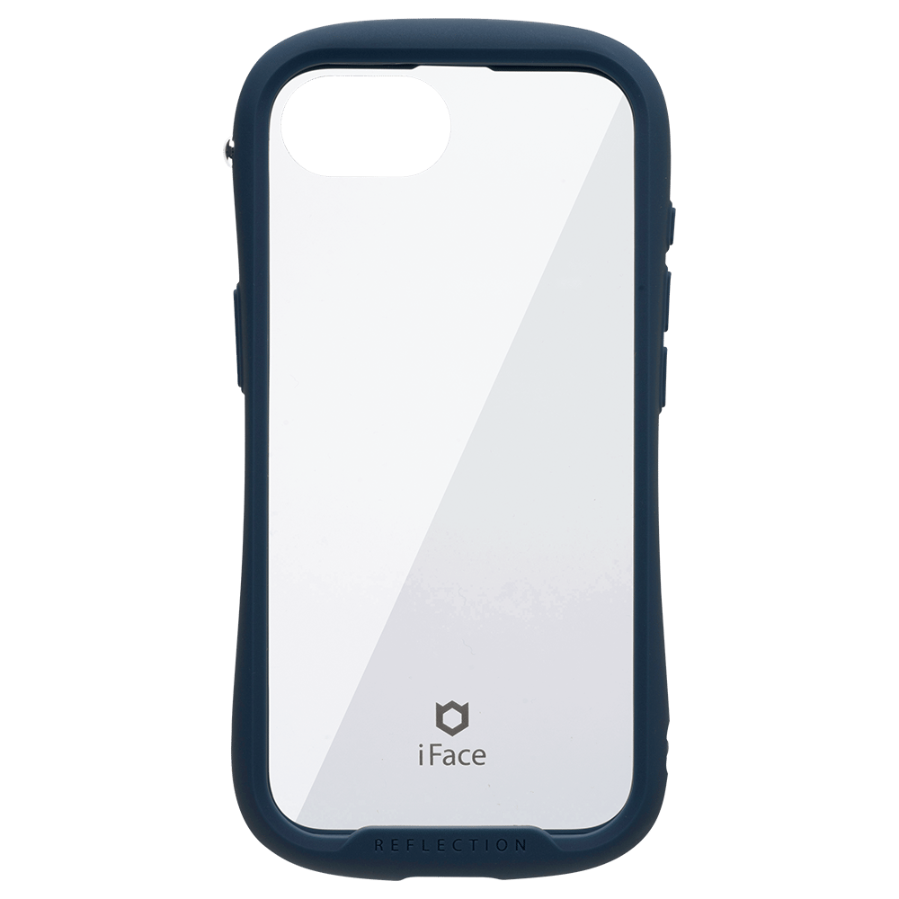 iFace Reflection 強化ガラスクリア iPhone 17eスマホケース ネイビー