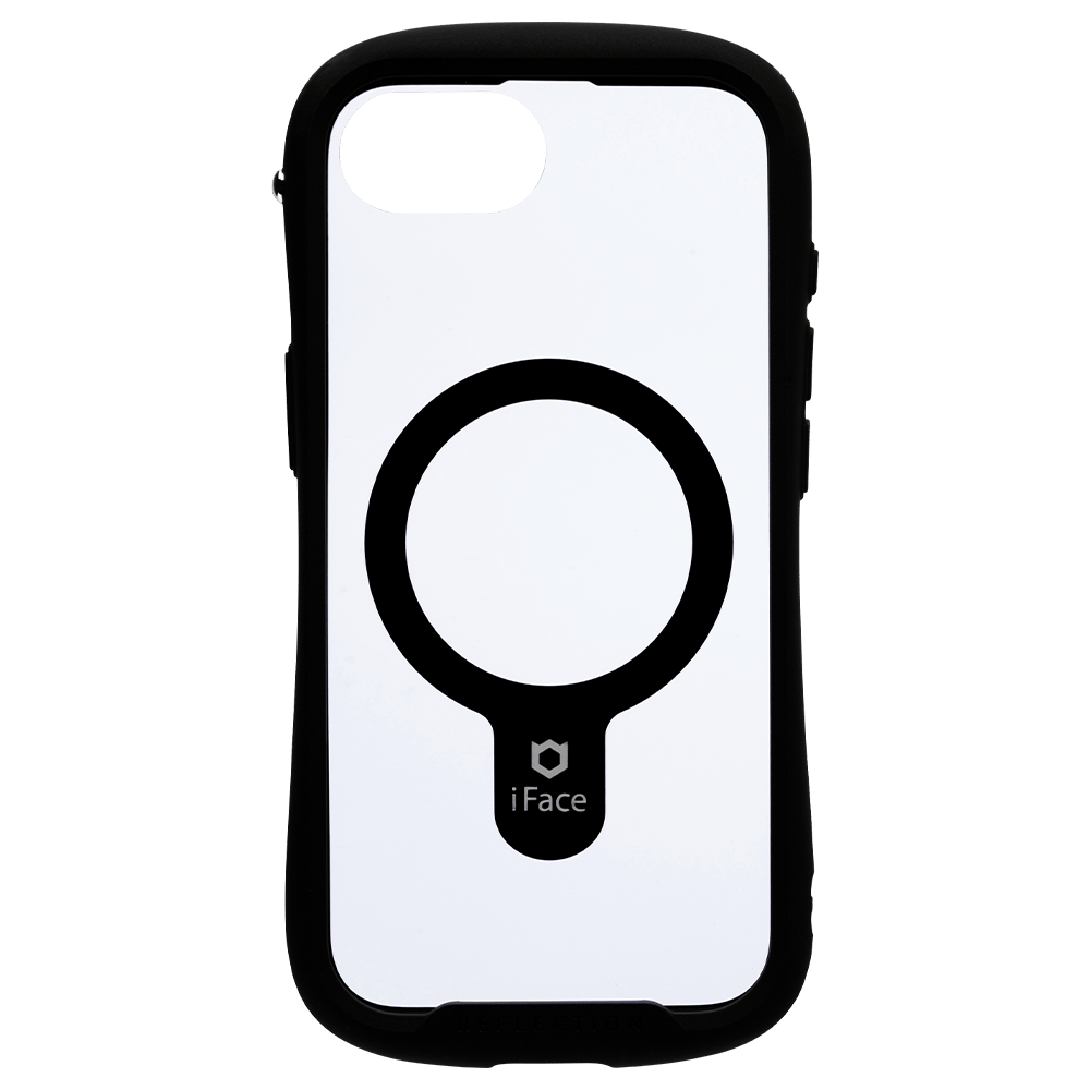 iFace Reflection MagSynq 強化ガラスクリア iPhone 17eスマホケース ブラック