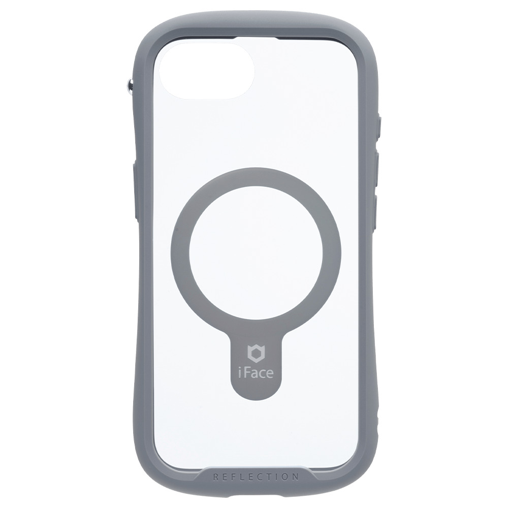 iFace Reflection MagSynq 強化ガラスクリア iPhone 17eスマホケース グレー