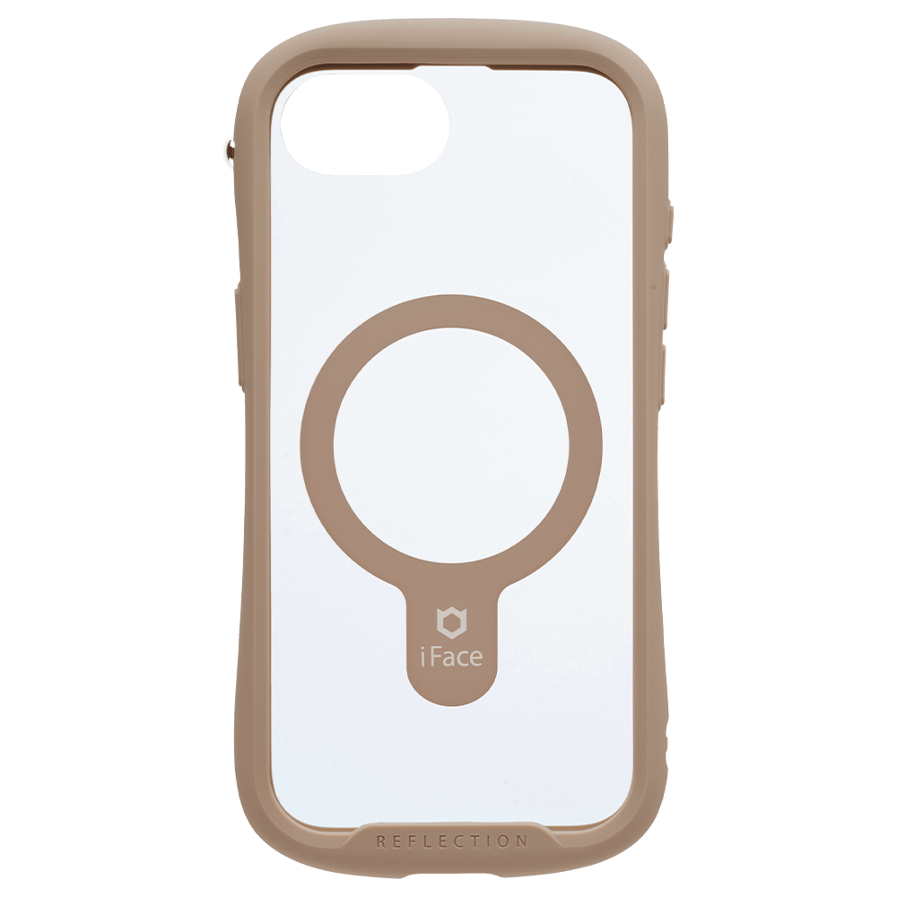 iFace Reflection MagSynq 強化ガラスクリア iPhone 17eスマホケース ベージュ
