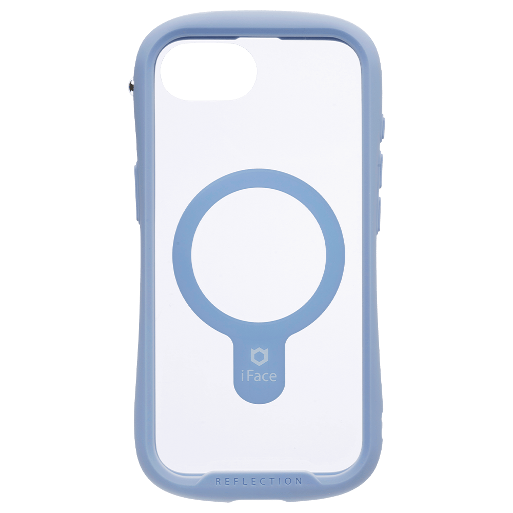 iFace Reflection MagSynq 強化ガラスクリア iPhone 17eスマホケース ペールブルー