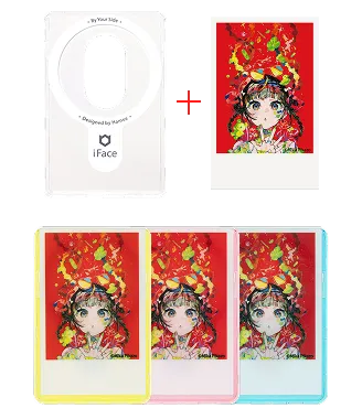 [POP FACE] MagSynq Clear Card Wallet + Original Illust Card SET
