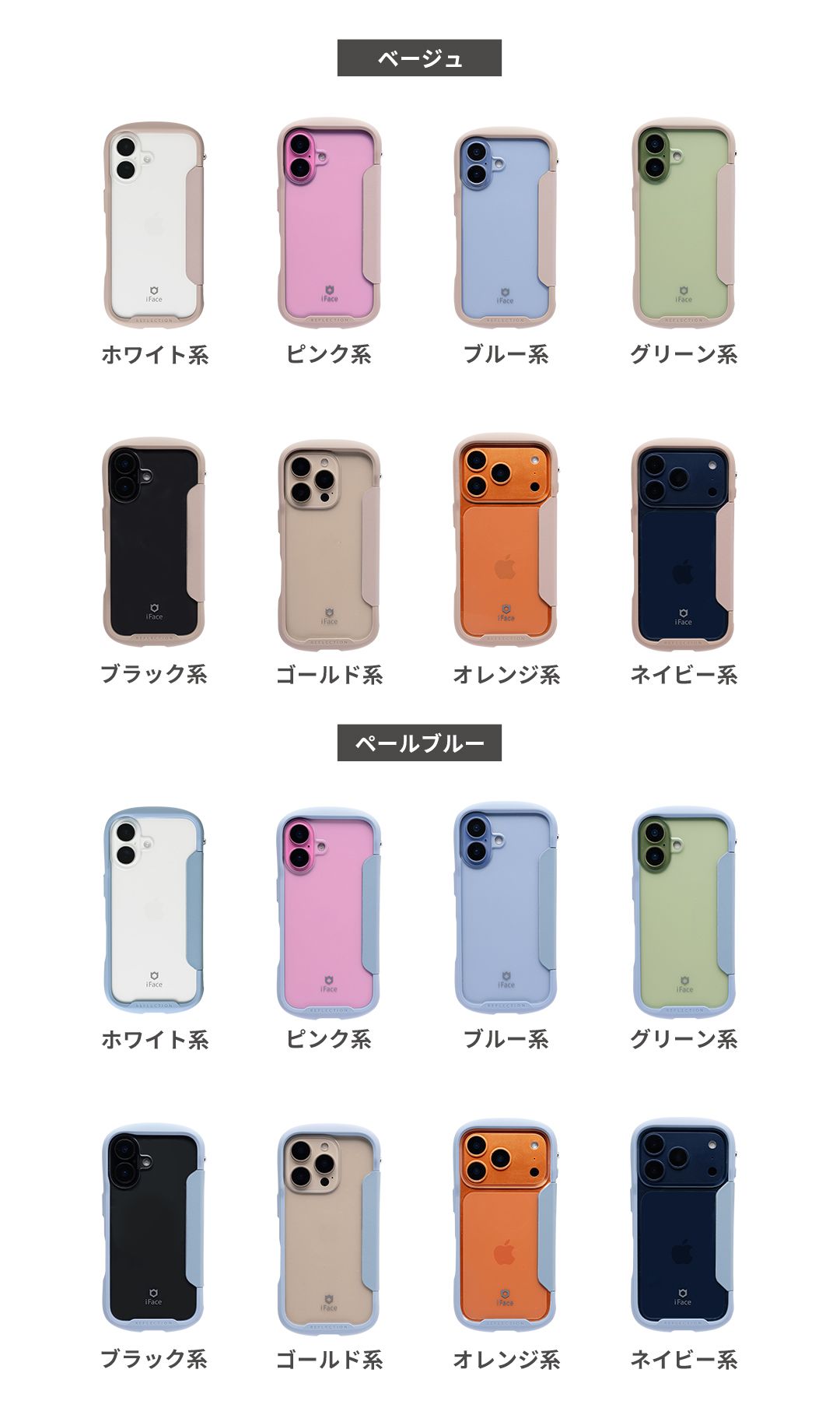 iFace Reflection ダイアリー ポリカーボネート クリア スマホケース 